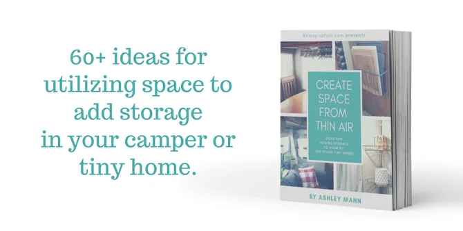 Small Kitchen Storage Ideas - Get more storage ideas and create space out of thin air with this awesome ebook: Create Space from Thin Air: Ideas for Adding Storage to Your RV (or Other Tiny Home)