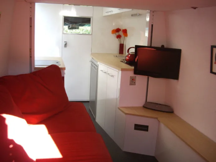 Sprinter Van Conversions - I love the idea of living so small and mobile, but with all the creature comforts of home. Mark has designed this sprinter van to be super comfortable when the weather forces you inside, but it looks so stylish and comfortable at the same time!